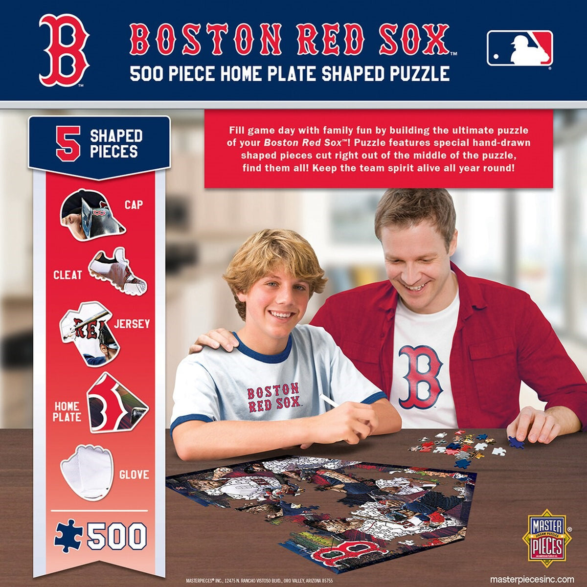 MLB Team Logos 500 Piece Homeplate Shaped Puzzle