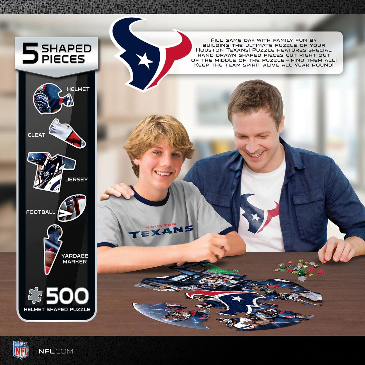 Houston Texans 500 Piece Helmet Shaped Puzzle