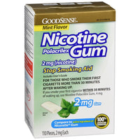 GoodSense Nicotine Gum 2 mg, Mint Flavor, 110 Pieces, Exp 03/2025