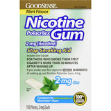 GoodSense Nicotine Gum 2 mg, Mint Flavor, 110 Pieces, Exp 03/2025