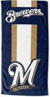 Northwest MLB Milwaukee Brewers Zone Read Beach Towel 30" x 60"