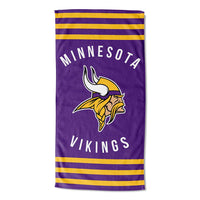 Northwest NFL Minnesota Vikings Stripes Beach Towel 30" x 60"
