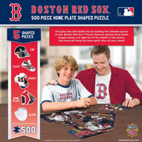 Boston Red Sox 500 Piece Officially Licensed Home Plate Shaped Jigsaw Puzzle