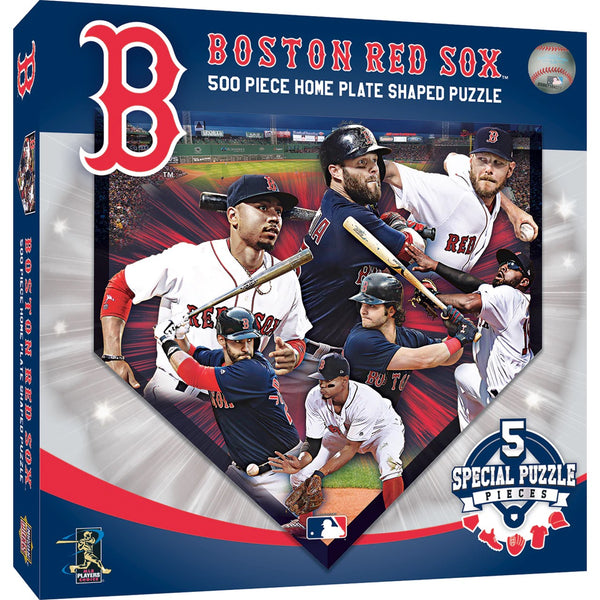 Boston Red Sox 500 Piece Officially Licensed Home Plate Shaped Jigsaw Puzzle