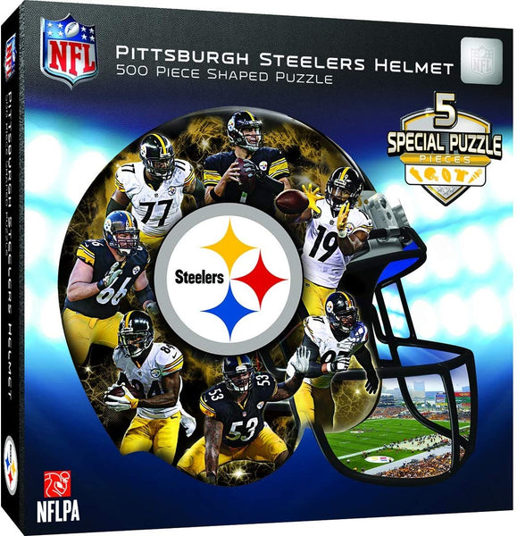 Pittsburgh Steelers 500 Piece Officially Licensed Helmet Shaped Jigsaw Puzzle