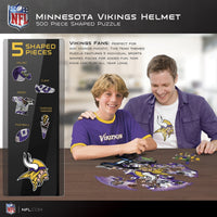 Minnesota Vikings 500 Piece Officially Licensed Helmet Shaped Jigsaw Puzzle